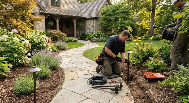 Garden Lighting Installation in Kansas City, MO