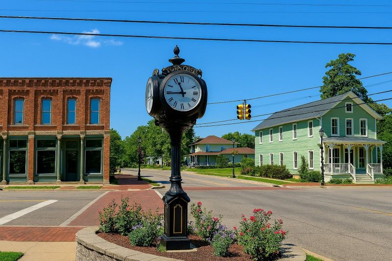 Local Sidewalk Lighting Installation in Metamora, MI